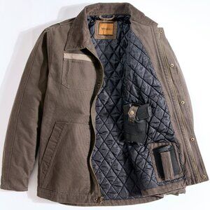 CANVAS CONCEALED CARRY JACKET - Moss | XL